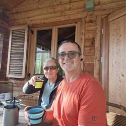 Frühstück auf unserer Terrasse