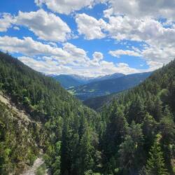 View from the train between Seefeld and Insbruck