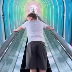 Mit dem Lift geht's rauf zur Plattform