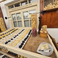 Home made pasta shops are abundant