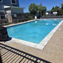 Sparkling pool at our hotel