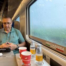 Going through a rain squall on the way back to Bologna ... somewhere along the way to Trento.