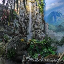 Wasserfall auf der Südseeinsel