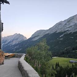 Morgens um 5.40 Uhr am Karwendelhaus