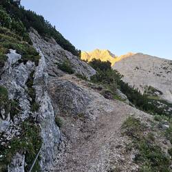 Seilversicherte Weg nach oben