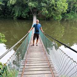 Dad on the bridge