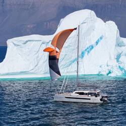 For a few hours we enjoy prime downwind sailing.
