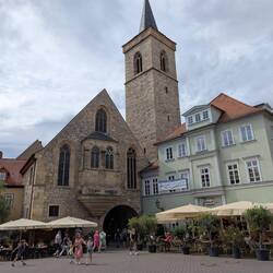 Erfurt - Ägidienkirche am Eingang zur Krämerbrücke