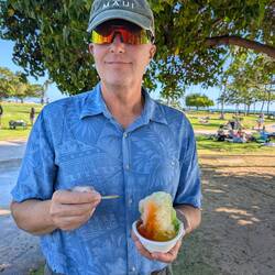 Our first ever Hawaiian shaved ice in Hawaii