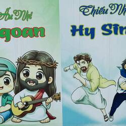 Jesus as a hippy and also Manga superhero. A multi-faceted saviour