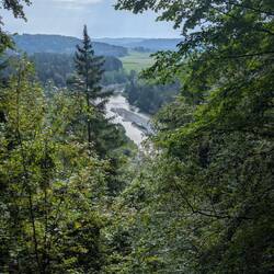Aussicht vom Malerblick auf das Isartal.