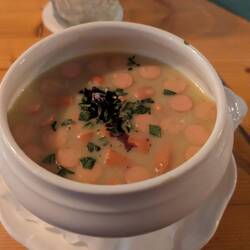 Lecker Kartoffelsuppe.