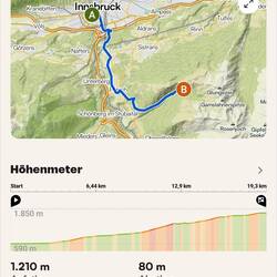 Heute geht's von Innsbruck zum Meissner Haus.