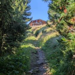 Die Hütte Boscheben ist meine Rettung. Ich habe noch Verdauungsprobleme vom Frühstück im Meininger.