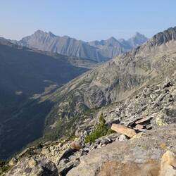 Blick auf die Pfunderer Bergkette. Da geht's morgen hin.