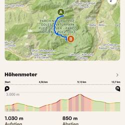 Heute geht's von der Schlüterhütte zur Puez-Hütte.