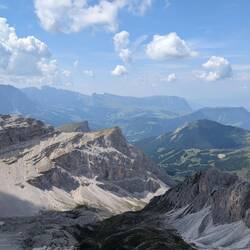 ...die Seiser Alm, den Schülern und den Rosengarten.