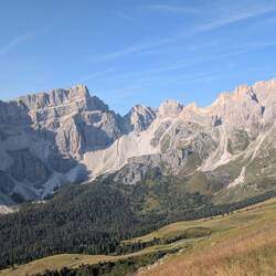 Den Piz Duleda in der Bildmitte möchte ich heute besteigen.