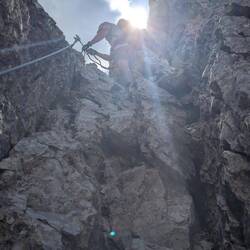 ...muss ich über diesen Klettersteig (Kat. A/B).