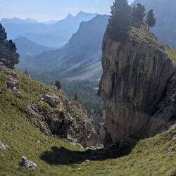 Schöne Tiefblicke ins Tal.