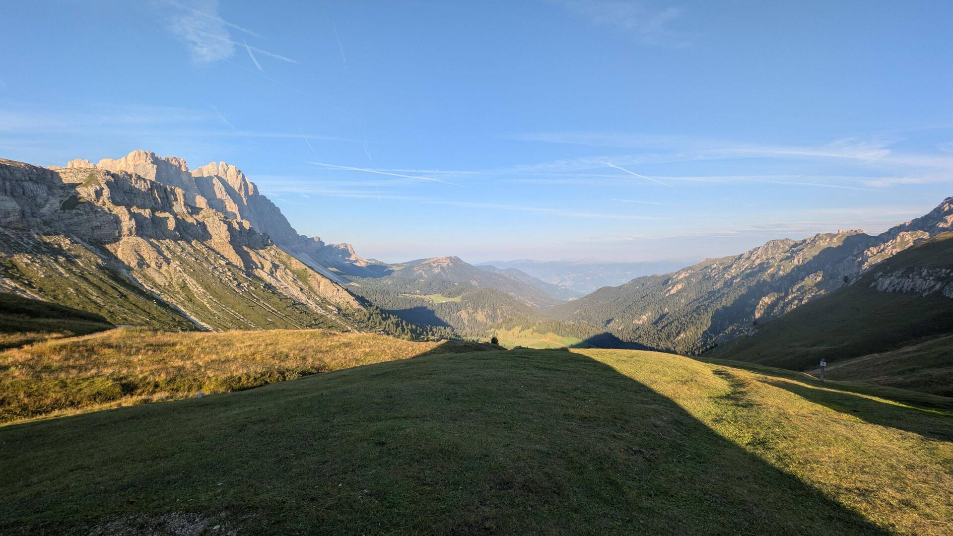 Aussicht am Morgen von der Schlüterhütte.