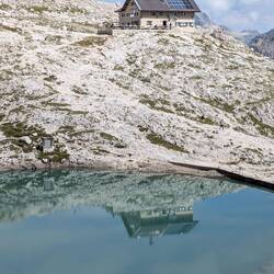 Die Pisciadù-Hütte.