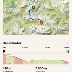 Heute geht's vom Piz Boé zum Rifugio Marmolada.