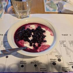 Nachspeise: Joghurt mit Beeren