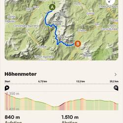 Heute geht's vom Refugio Tissi zum Refugio San Sebastiano.