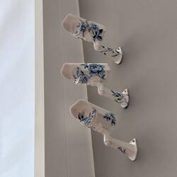 Blue & white painted porcellain CCTV cameras - memories of Grannie who always loved watching people