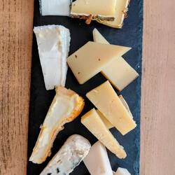 Our cheese tasting platter, eight different cheeses