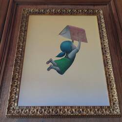 By the artist Seth who paints children without faces - we saw his street art in the 13th ar