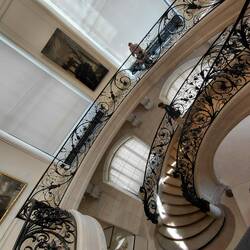 A fabulous iron staircase and balustrade