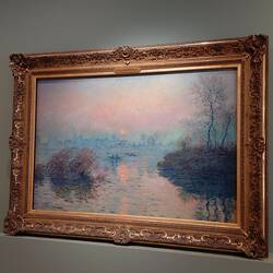 Sunset on the Seine at Lavacourt - Claude Monet