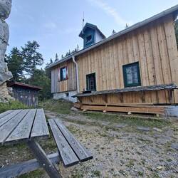 Die Kienthaler Hütte - unsere sehr einfache Unterkunft gestern Abend