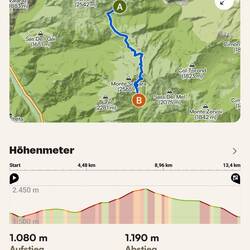 Heute geht's vom Rifugio Pian de Fontana zum Rifugio 7° Alpini.