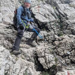 Den Klettersteig sollte man nur mit entsprechender Ausrüstung begehen.