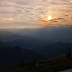 Das letzte Mal, dass ich die Alpen sehe! Gute Nacht Berge!