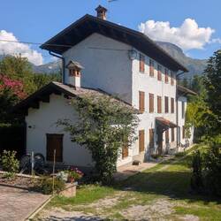 Typisches herausgeputztes Haus in Venetien.