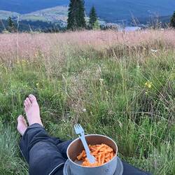 Restnudeln noch von der Radtour aus Lettland