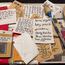 Inside the hotel they run calligraphy workshops. Nice having a nosey at their work.