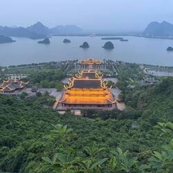 The beautiful view across Tam Chuc from the Jade Pagoda.
