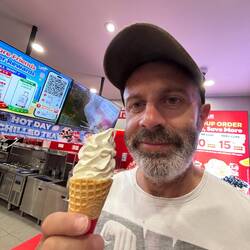 Dad and an ice cream