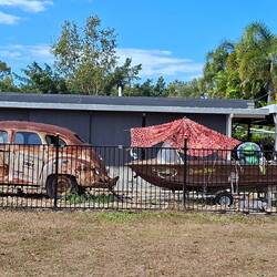 Front yard car art. Balgal Beach Qld