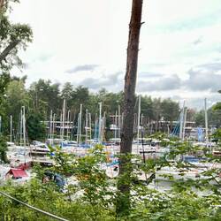 Wilkasy Segelhafen, Blick von der Terrasse