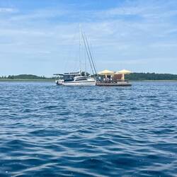 Restaurant auf dem Wasser im Kirsajtysee, aber den besten Fisch gibt es im Córka Rybaka in Sztynort