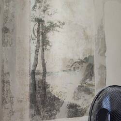 These are the rediscovered frescoes, in my room!!