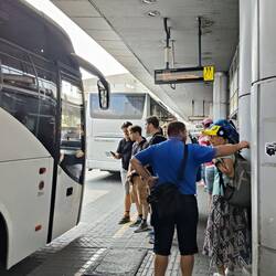 At the autobusz station