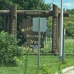 Terrible place for a highway welcome sign!