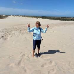 Es hat mich fast weggeblasen auf der Sanddüne